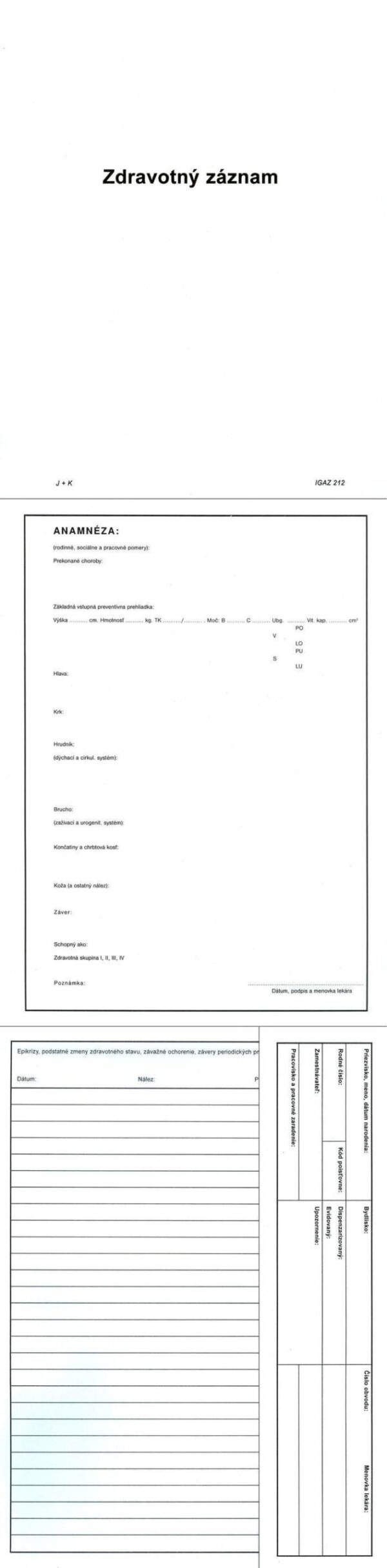 zdravotný záznam