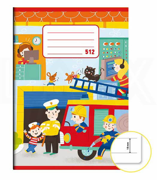 zošit linkovaný A5/10 list.