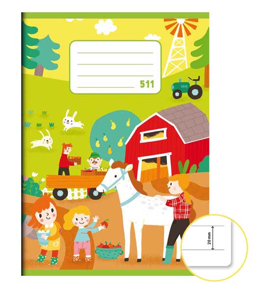 zošit linkovaný A5/10 list.